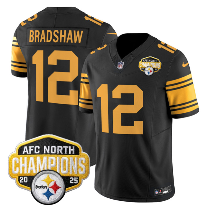 Terry Bradshaw Jersey #12 AFC North Division Champions 2025 Stitched Color Rush