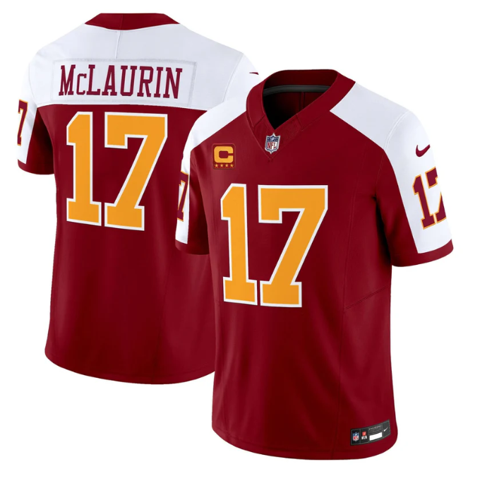 Terry McLaurin Jersey #17 Throwback Vapor Limited All Stitched Burgundy Alter