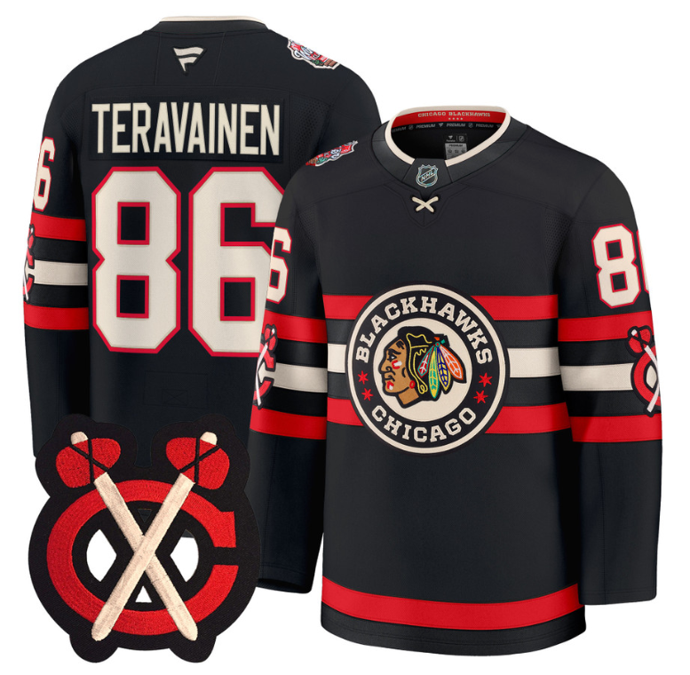 Teuvo Teravainen Jersey #86 Chicago Blackhawks Winter Classic Stitched Black
