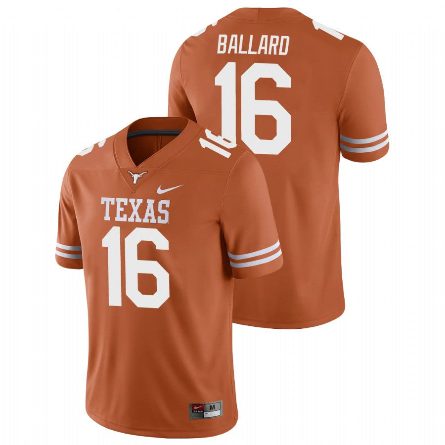 Texas Longhorns Ben Ballard Jersey #16 College Football Orange