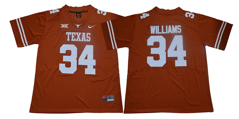 Texas Longhorns Ricky Williams Jersey #34 College Football Orange