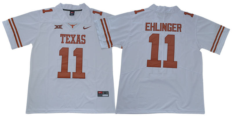 Texas Longhorns Sam Ehlinger Jersey #11 College Football White