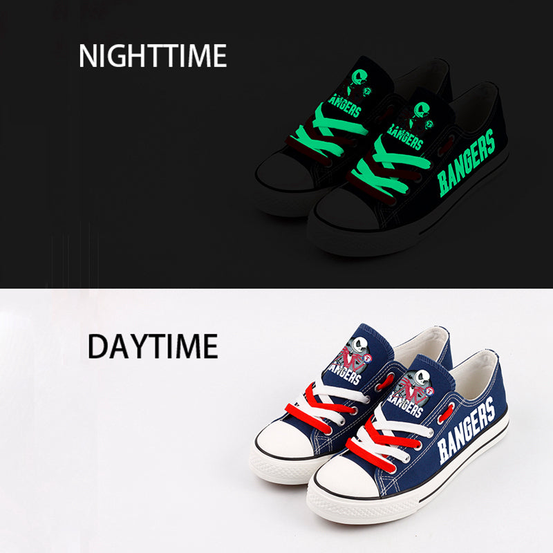 Texas Rangers Limited Print Low Top Canvas Shoes Sport Sneakers For Men Women Fans