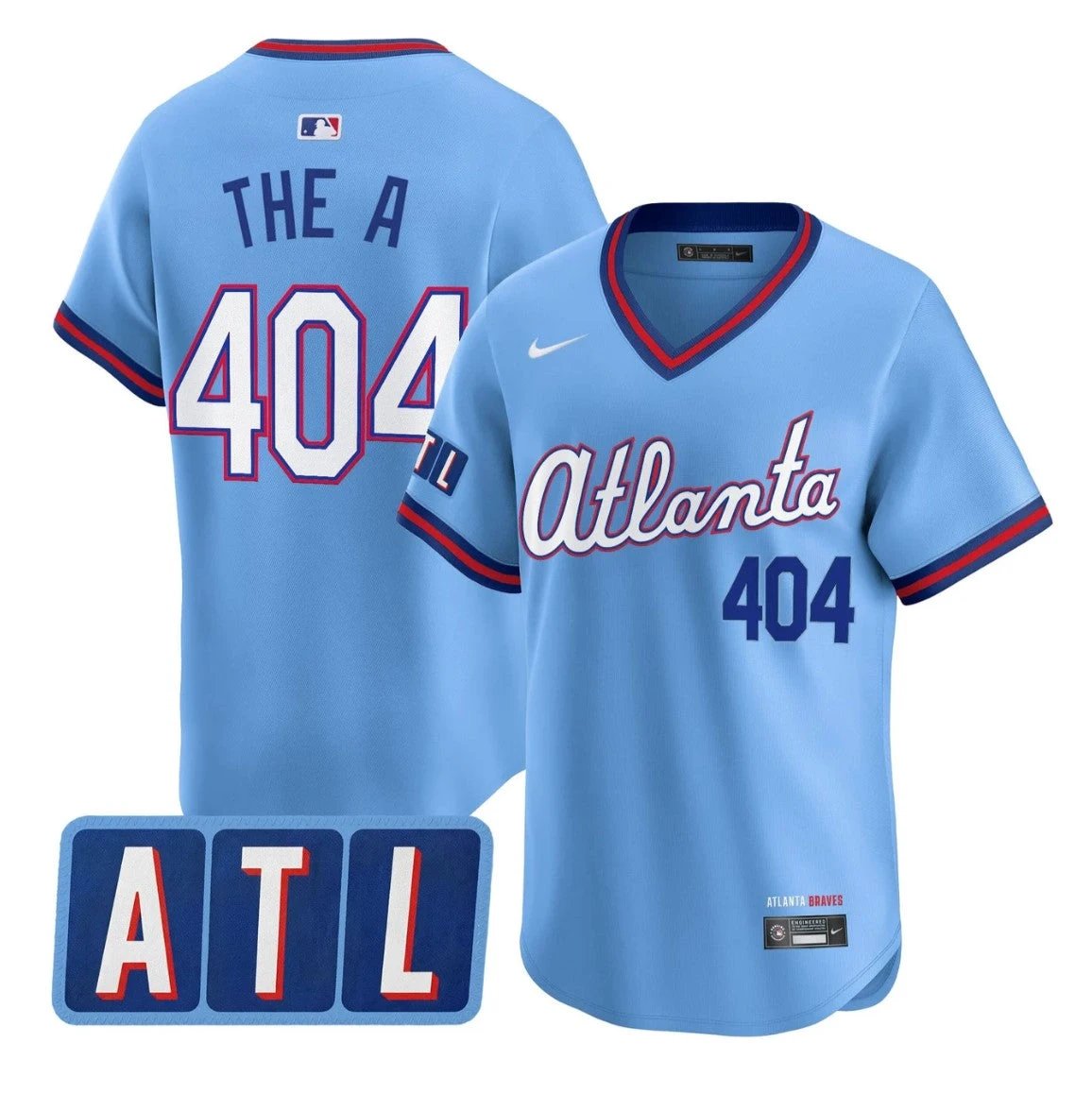 The A Jersey #404 Atlanta Braves 2026 City Connect Premier Stitched