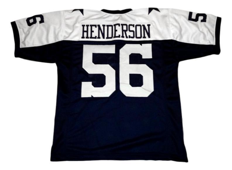 Thomas Henderson CUSTOM STITCHED Unsigned Football Jersey Blue