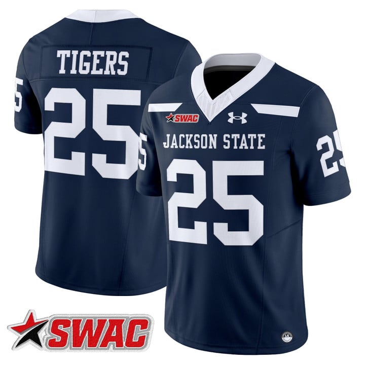 Tigers Jersey #25 Jackson State Tigers 2025 Vapor Limited Stitched