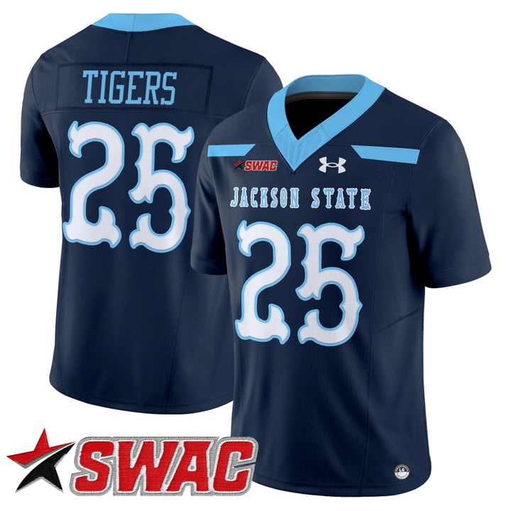 Tigers Jersey #25 Jackson State Tigers 2025 Vapor V2 Limited Stitched