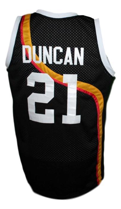 Tim Duncan Jersey #21 Roswell Rayguns Basketball Sewn Black