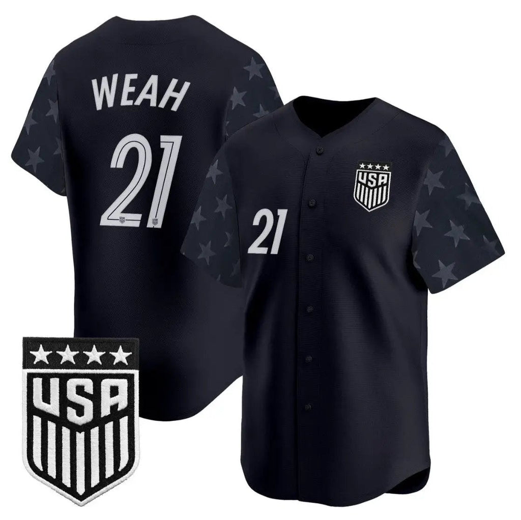 Timothy Weah Jersey #21 USMNT 2026 World Cup Vapor Baseball Stitched