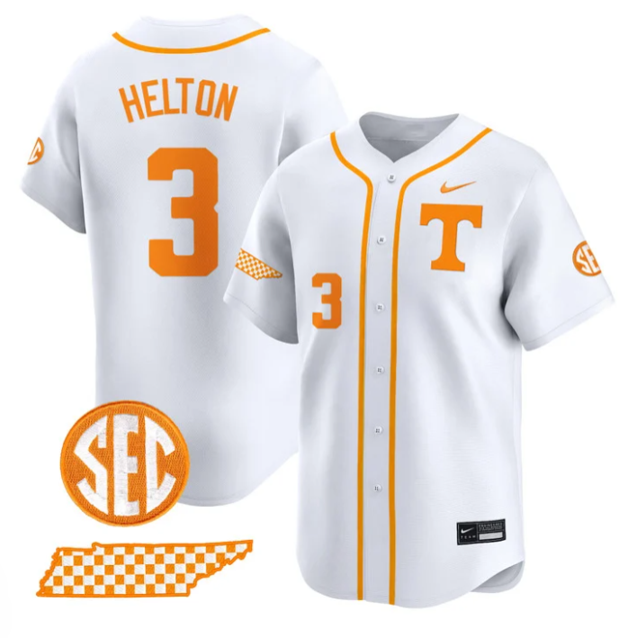 Todd Helton Jersey #3 Tennessee Vols 2025 Premier Limited Stitched White