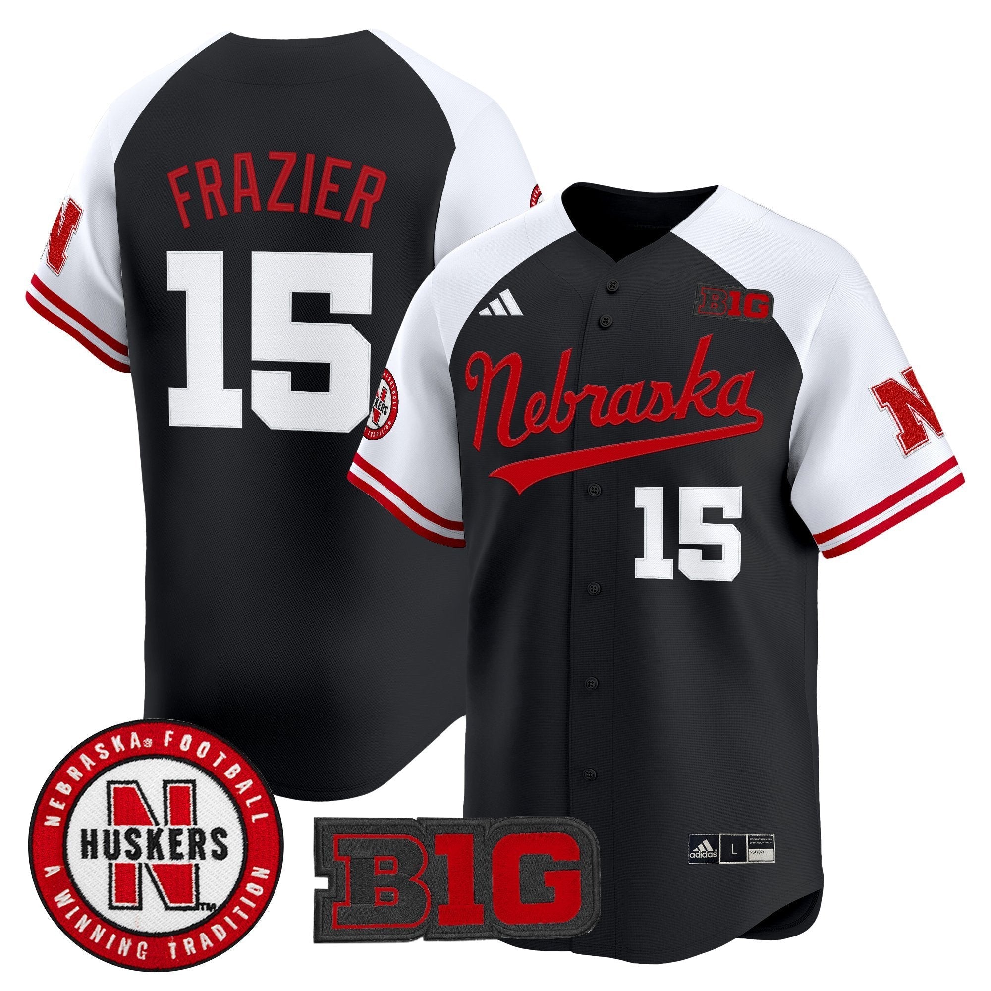 Tommie Frazier Jersey #15 Nebraska Cornhuskers 2025 Vapor Baseball Alternate