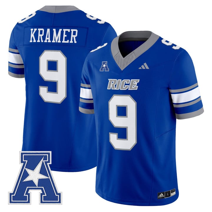 Tommy Kramer Jersey #9 Rice Owls 2025 Vapor Limited Stitched