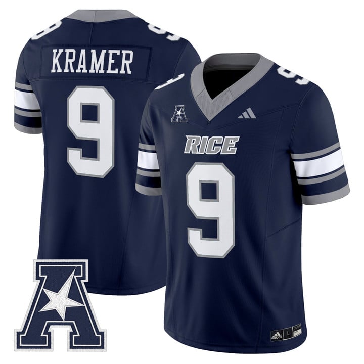 Tommy Kramer Jersey #9 Rice Owls 2025 Vapor Limited Stitched