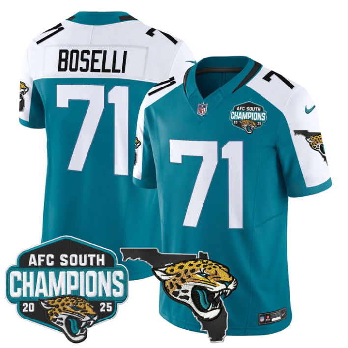 Tony Boselli Jersey #71 AFC South Division Champions 2025 Florida Alternate