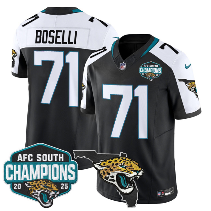 Tony Boselli Jersey #71 AFC South Division Champions 2025 Florida Black Alternate