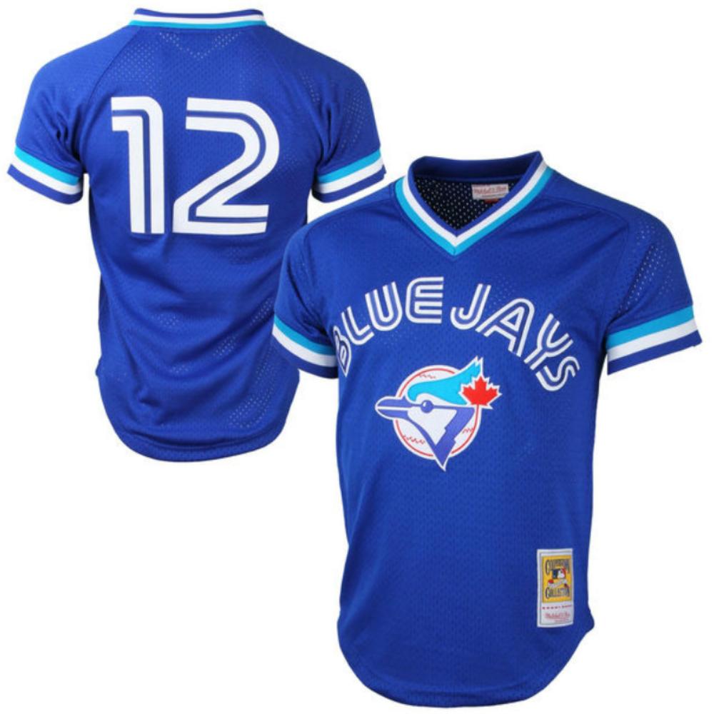 Toronto Blue Jays Roberto Alomar Blue Throwback Mesh Pullover Jersey