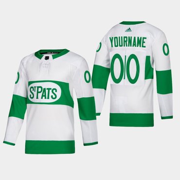 Toronto Maple Leafs Custom Toronto St. Pats Road Player White Jersey