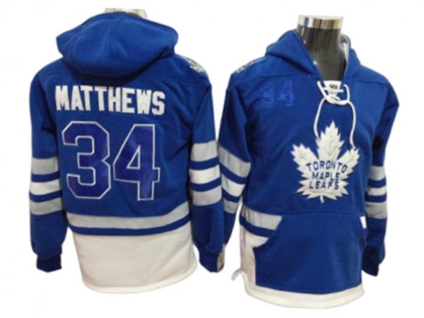 Toronto Maple Leafs #34 Auston Matthews Hoodie - Blue