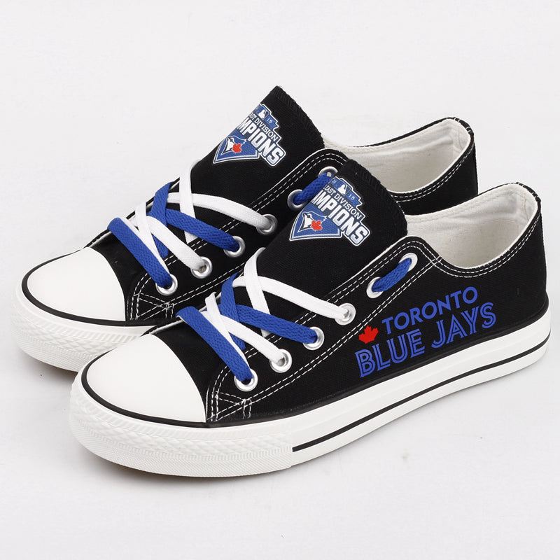 Toronto Blue Jays Limited Print Low Top Canvas Shoes Sport Sneakers For Men Women Fans