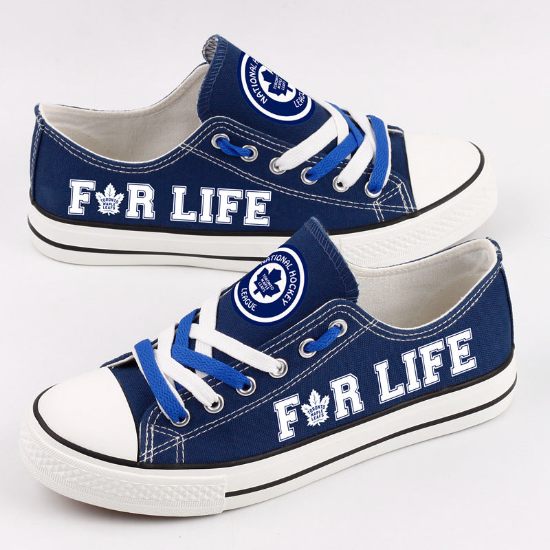 Toronto Maple Leafs Low Top Canvas Sport Sneakers Shoes For Men Women Fans