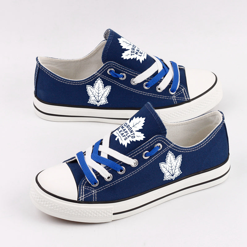 Toronto Maple Leafs Low Top Canvas Sport Sneakers Shoes For Men Women Fans