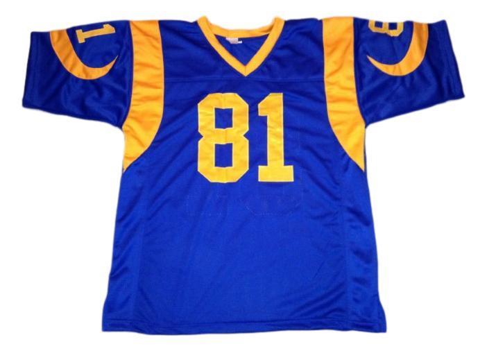 Torry Holt CUSTOM STITCHED Unsigned Football Jersey Blue