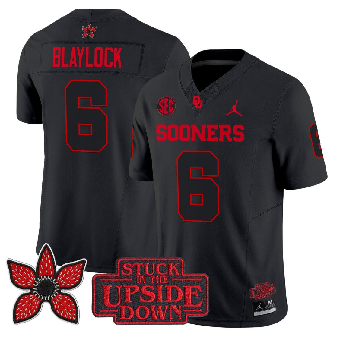 Tory Blaylock Jersey #6 Oklahoma Sooners Stranger Things Edition Vapor Stitched