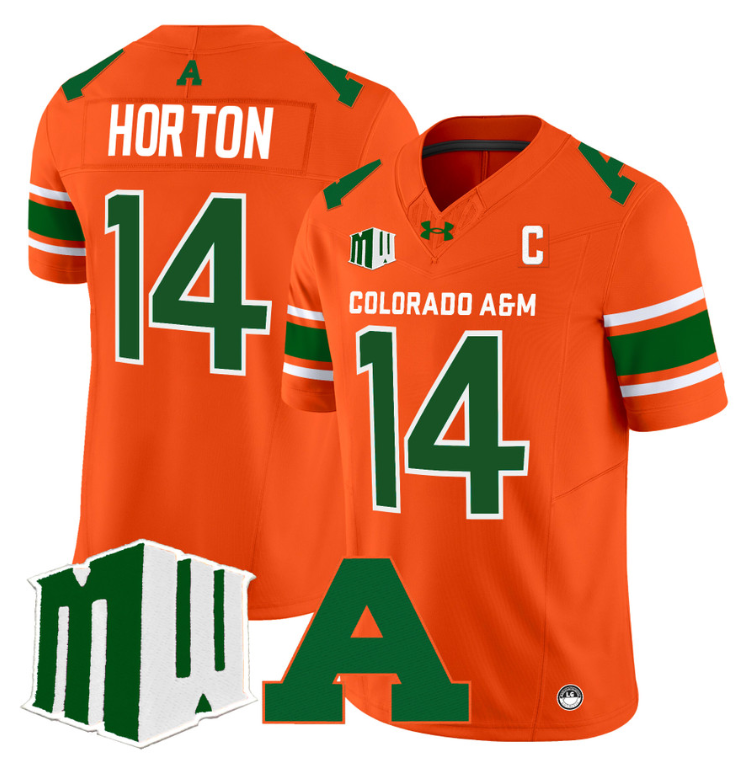 Tory Horton Jersey #14 Colorado State Rams 2024 Stitched Orange