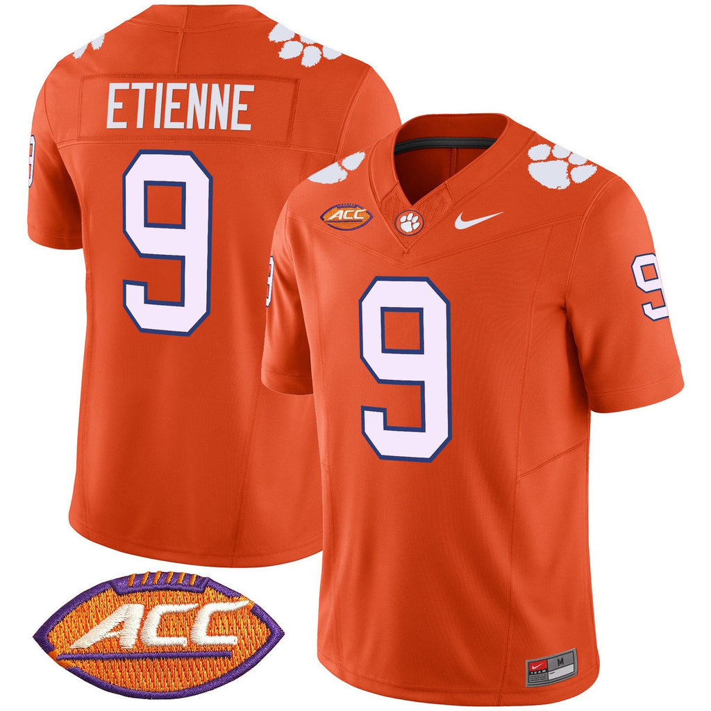 Travis Etienne Jersey #9 Clemson Tigers 2025 Vapor Limited Stitched Orange