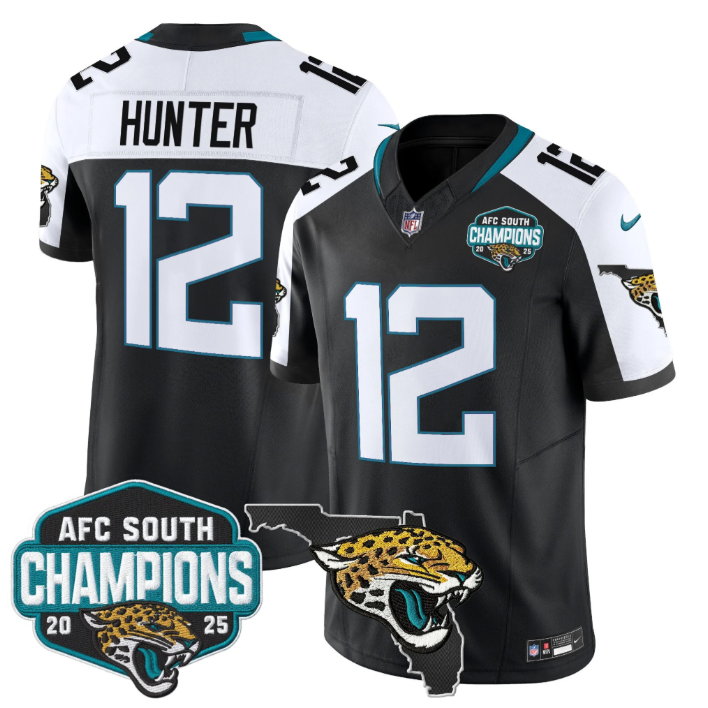 Travis Hunter Jersey #12 AFC South Division Champions 2025 Florida Black Alternate