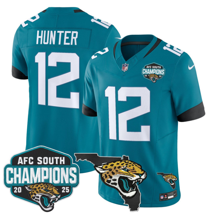 Travis Hunter Jersey #12 AFC South Division Champions 2025 Florida Teal