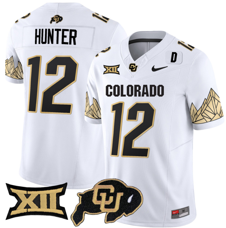 Travis Hunter Jersey #12 Colorado Buffaloes Vapor Limited Football White