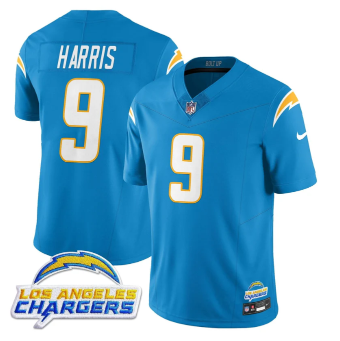 Tre Harris Jersey #9 Alternate 2025 Vapor Limited All Stitched Blue
