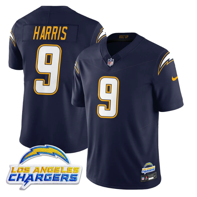 Tre Harris Jersey #9 Alternate 2025 Vapor Limited All Stitched Navy