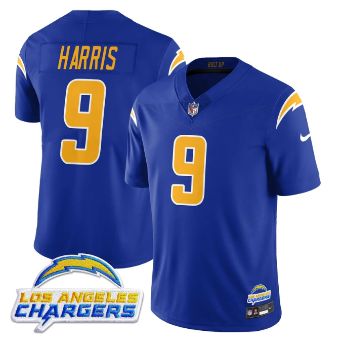 Tre Harris Jersey #9 Alternate 2025 Vapor Limited All Stitched Royal