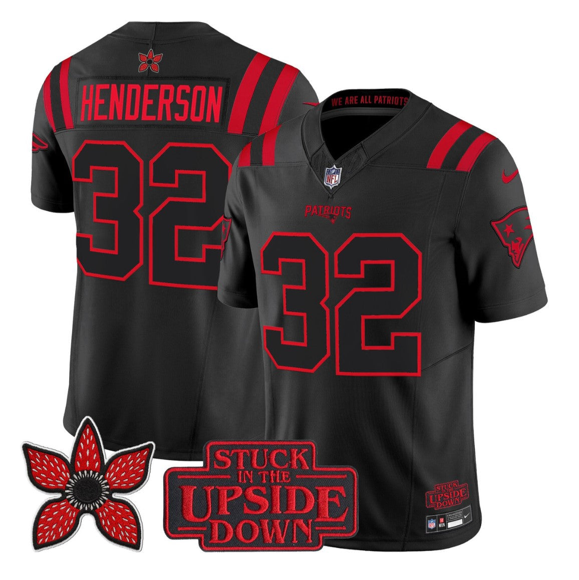 TreVeyon Henderson Jersey #32 Stranger Things Edition Vapor Limited All Stitched
