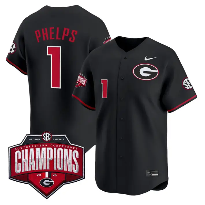 Tre Phelps Jersey #1 Georgia Bulldogs Southeastern Champions 2026 Stitched