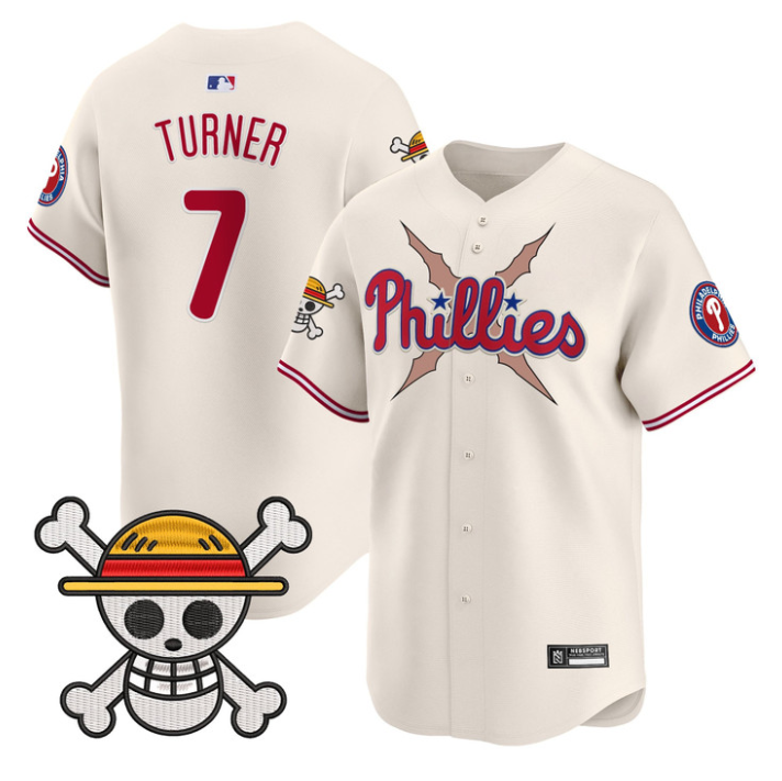 Trea Turner Jersey #7 Philadelphia Phillies One Piece 2025 Stitched Cream