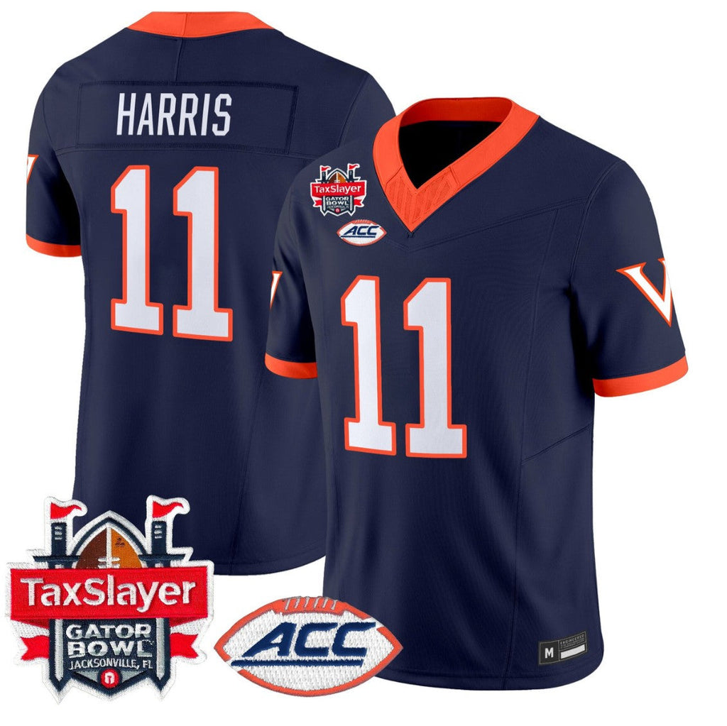 Trell Harris Jersey #11 Virginia Cavaliers 1995 Throwbacks Gator Bowl Stitched