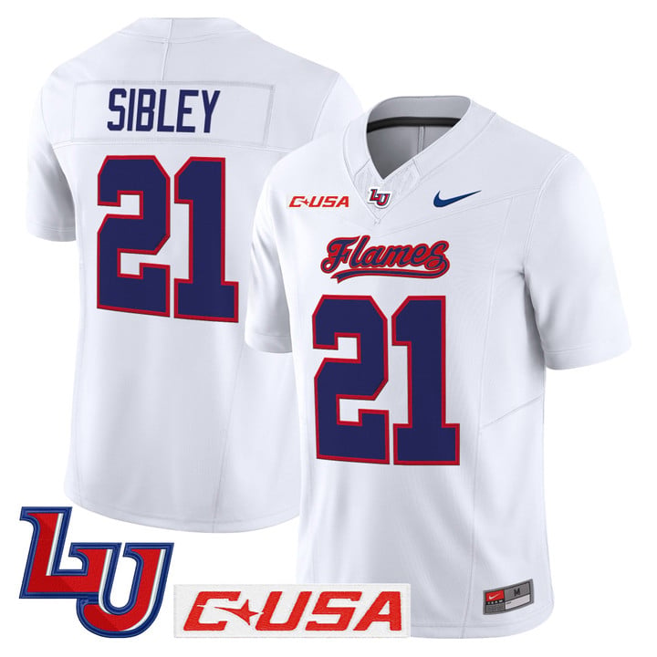 Treon Sibley Jersey #21 Liberty Flames 2025 Vapor Limited Stitched White