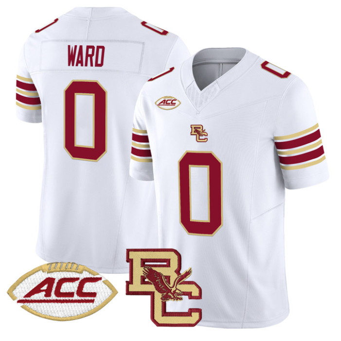 Treshaun Ward Jersey #0 Boston College Eagles 2025 Vapor Stitched White