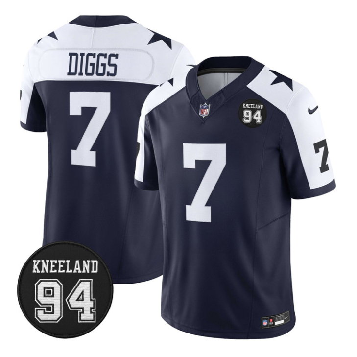 Trevon Diggs Jersey #7 Marshawn Kneeland Memorial Patch Stitched