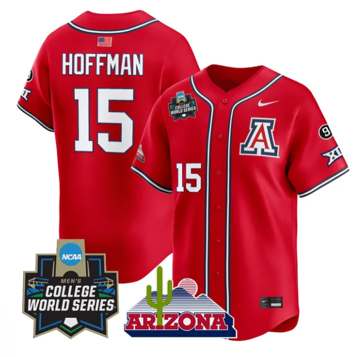 Trevor Hoffman Jersey #15 Arizona Wildcats 2025 World Series Stitched Red