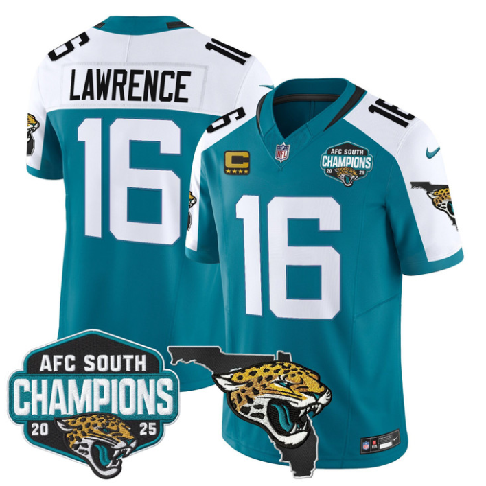 Trevor Lawrence Jersey #16 AFC South Division Champions 2025 Florida Alternate