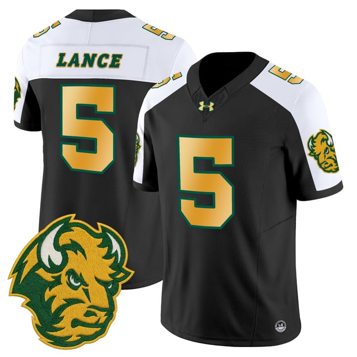 Trey Lance Jersey #5 North Dakota State Bison Limited Stitched Black Alter