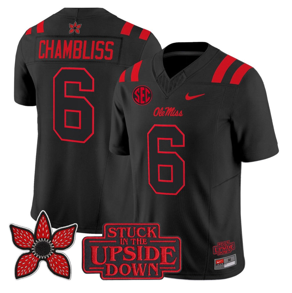Trinidad Chambliss Jersey #6 Ole Miss Rebels Stranger Things Edition Stitched
