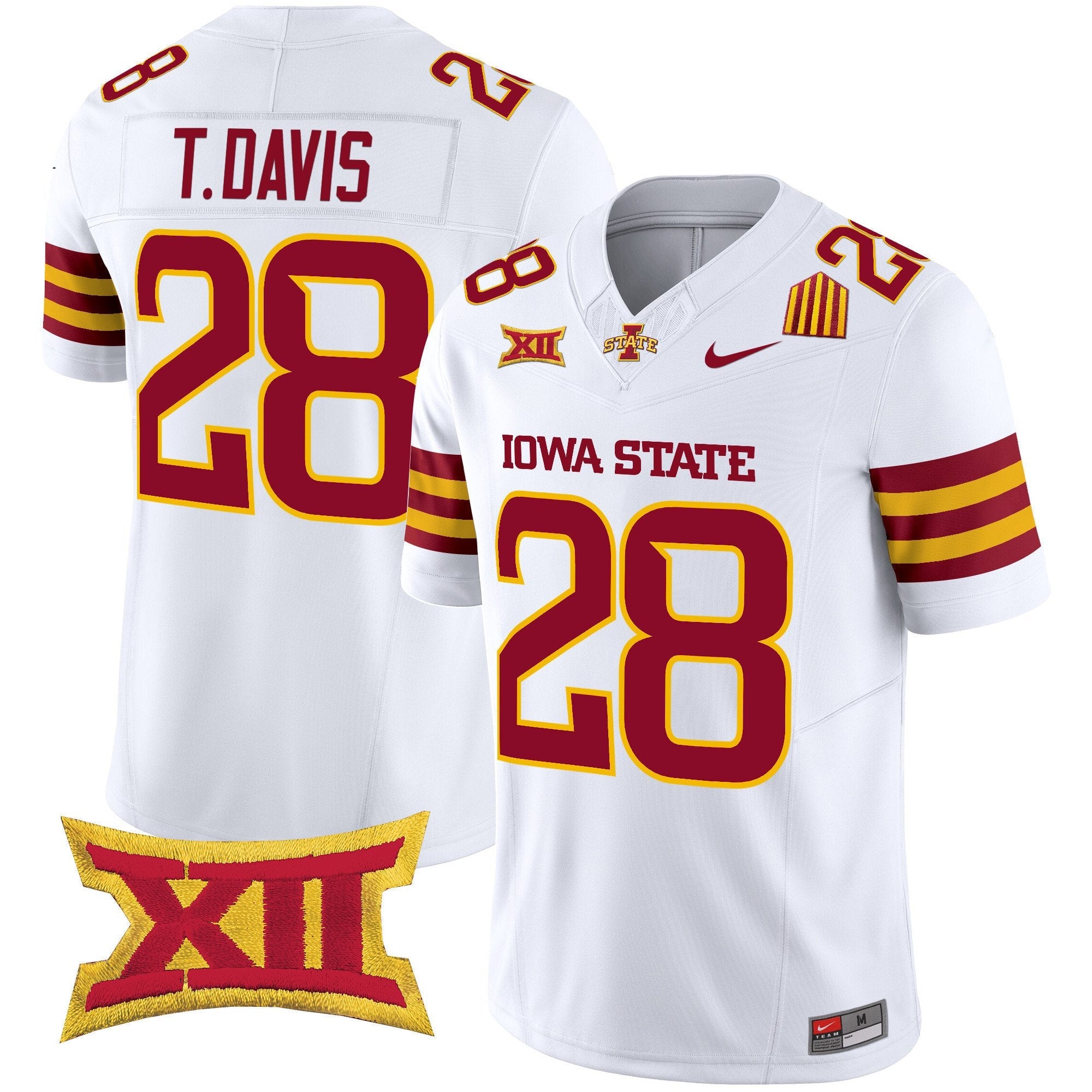Troy Davis Jersey #28 Iowa State Cyclones 2025 Stitched White