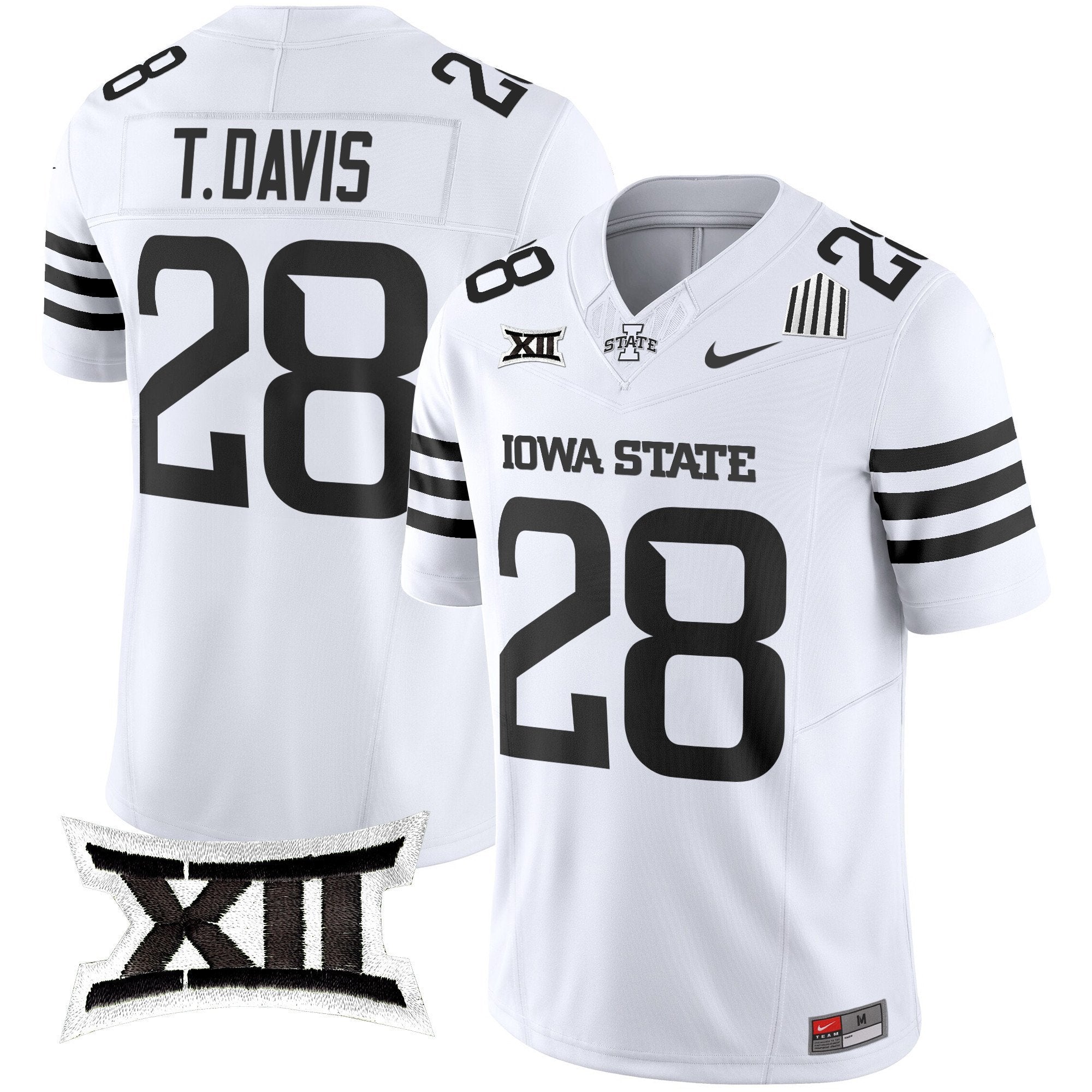 Troy Davis Jersey #28 Iowa State Cyclones 2025 Stitched White Limited