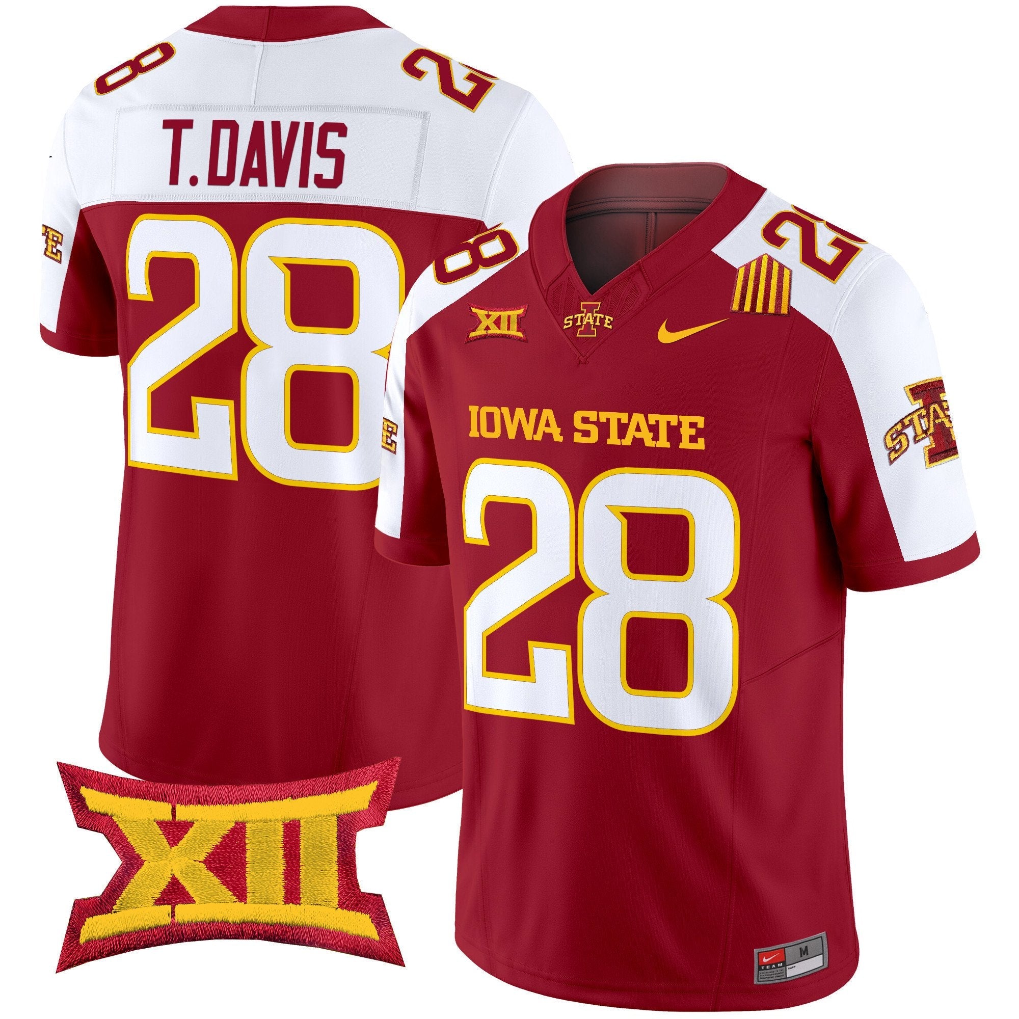 Troy Davis Jersey #28 Iowa State Cyclones 2025 Stitched Cardinal Alternate