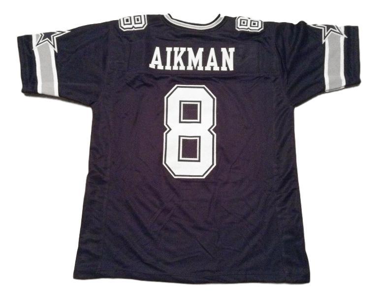 Troy Aikman CUSTOM STITCHED Unsigned Football Jersey Navy Blue